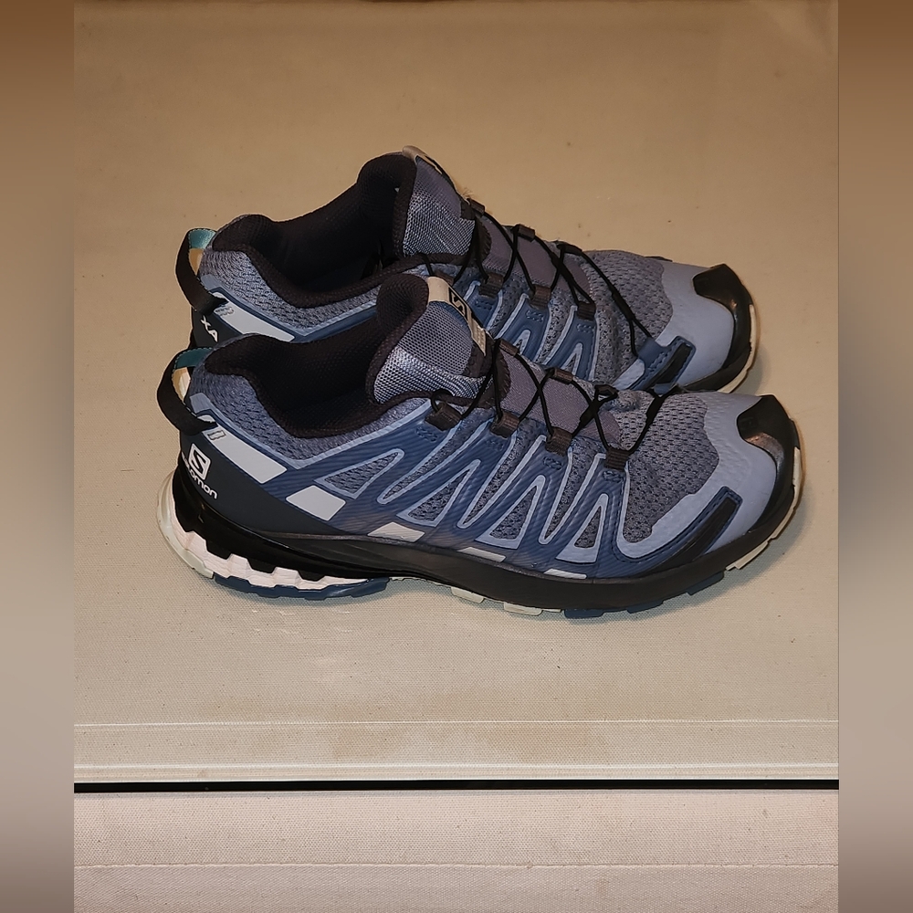 Salomon Blue and Black Athletic Shoes